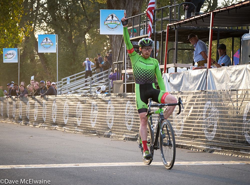 Stephen Hyde (Cannondale) take the win at the Derby City Cup