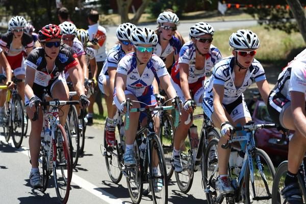 Eventual winner, Ruth Corset (Team Tibco) sits comfortably in the bunch