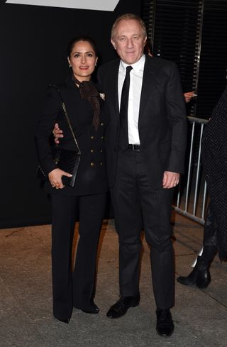 Salma Hayek & Francois Henri-Pinault Frow At Paris Fashion Week, 2015