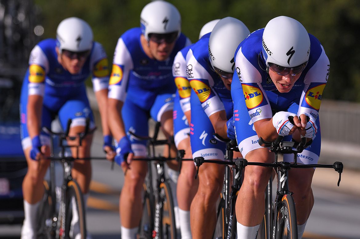 Quick-Step in the men's team time trial in Bergen