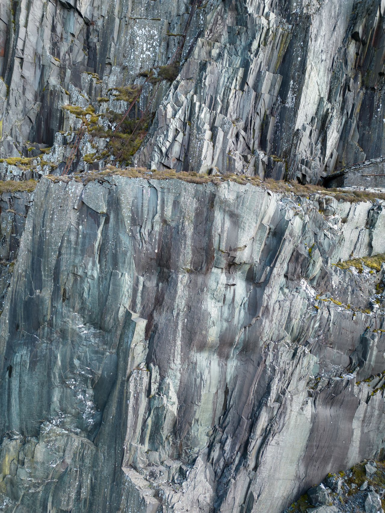 A mountain landscape photographed from a drone