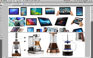 pictures of phones, tablets and coffee machines