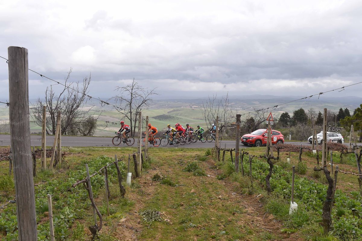 The breakaway passes through the countryside