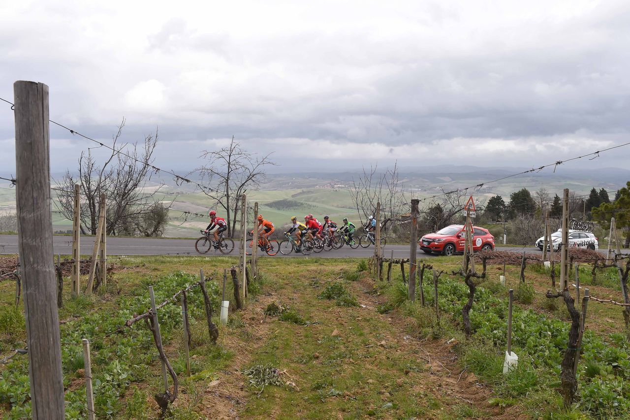 The breakaway passes through the countryside