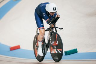 Track Cycling - Men C5 UCI Hour Record presented by Tissot - Konya Velodrome, Konya, Türkiye - Will Bjergfelt of Great Britain in action during the UCI Men’s C5 Hour Record attempt.