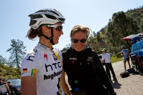 Amanda Miller (HTC-Highroad) is all smiles following her victory in the MID Road Race.