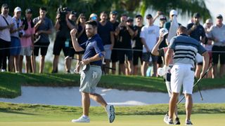 Louis Oosthuizen winning against Bryson DeChambeau at the LIV Golf Team Championship