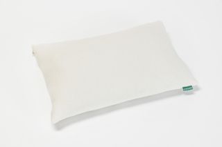 Best pillow: The Avocado Green Pillows in white with a green logo tag