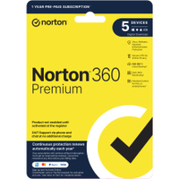 Norton 360 Premium | 12 months of Equifax Credit Protect included at no additional cost | AU$109.99 / 5 devices 1 year