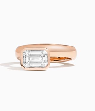 Aether X Shahla Karimi engagement ring with sustainable diamond