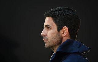 Arsenal manager Mikel Arteta attends a press conference before the UEFA Europa League group A match between FK Bodo/Glimt and Arsenal FC at Aspmyra Stadion on October 12, 2022 in Bodo, Norway.