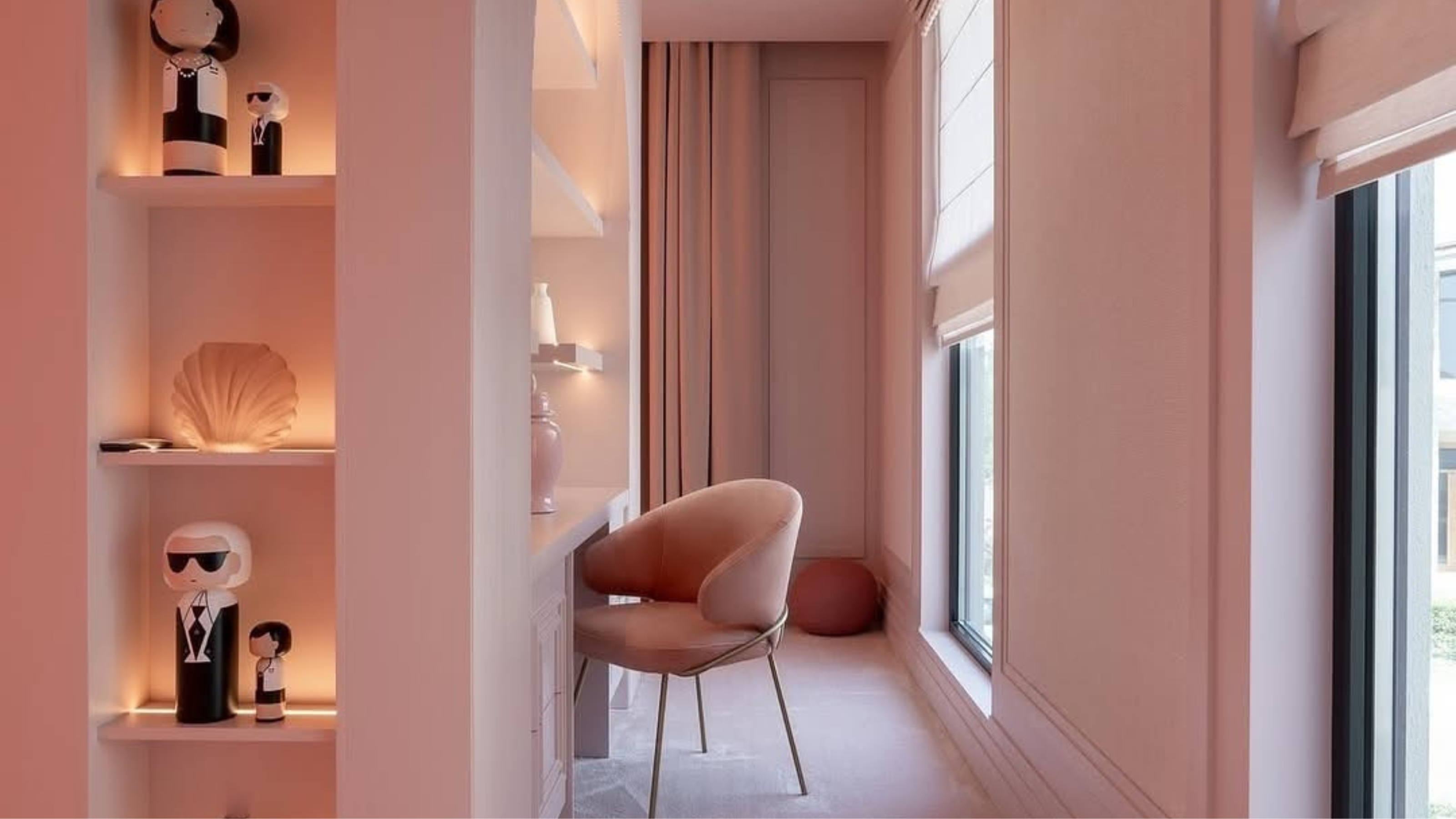 pink drenched room 