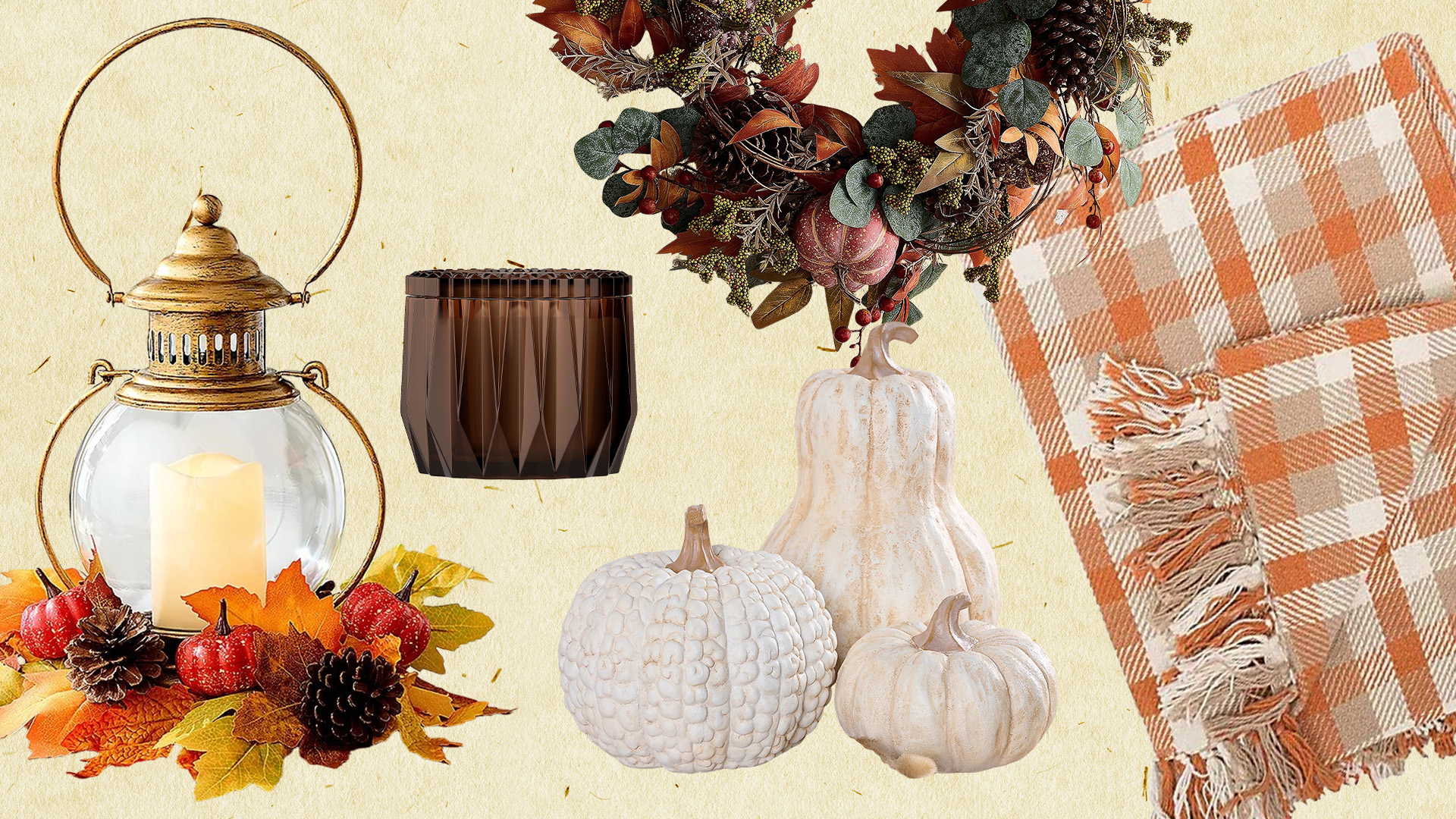 Collage Image of Fall Home Decor from QVC