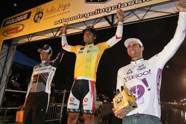 The pro men's podium (l-r): Morgan Schmitt, Paul Mach and Ryan Parnes.