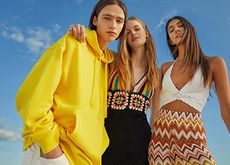 A picture of three people wearing a selection of clothes from Bershka.