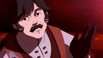 Edgerunner's Falco shrugs while sat in a car