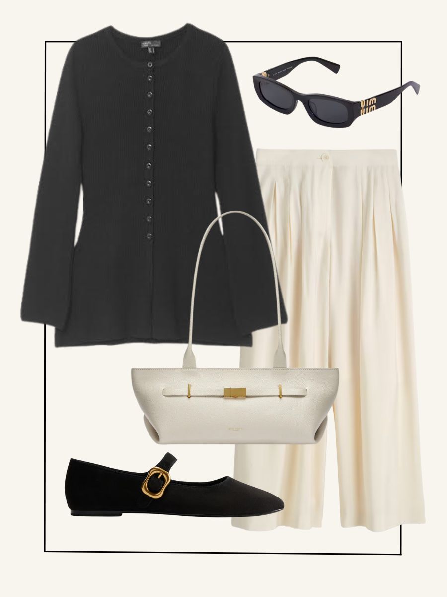 Collage of Nobody's child cardigan outfits