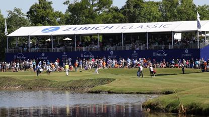 The 17th green at TPC Louisiana