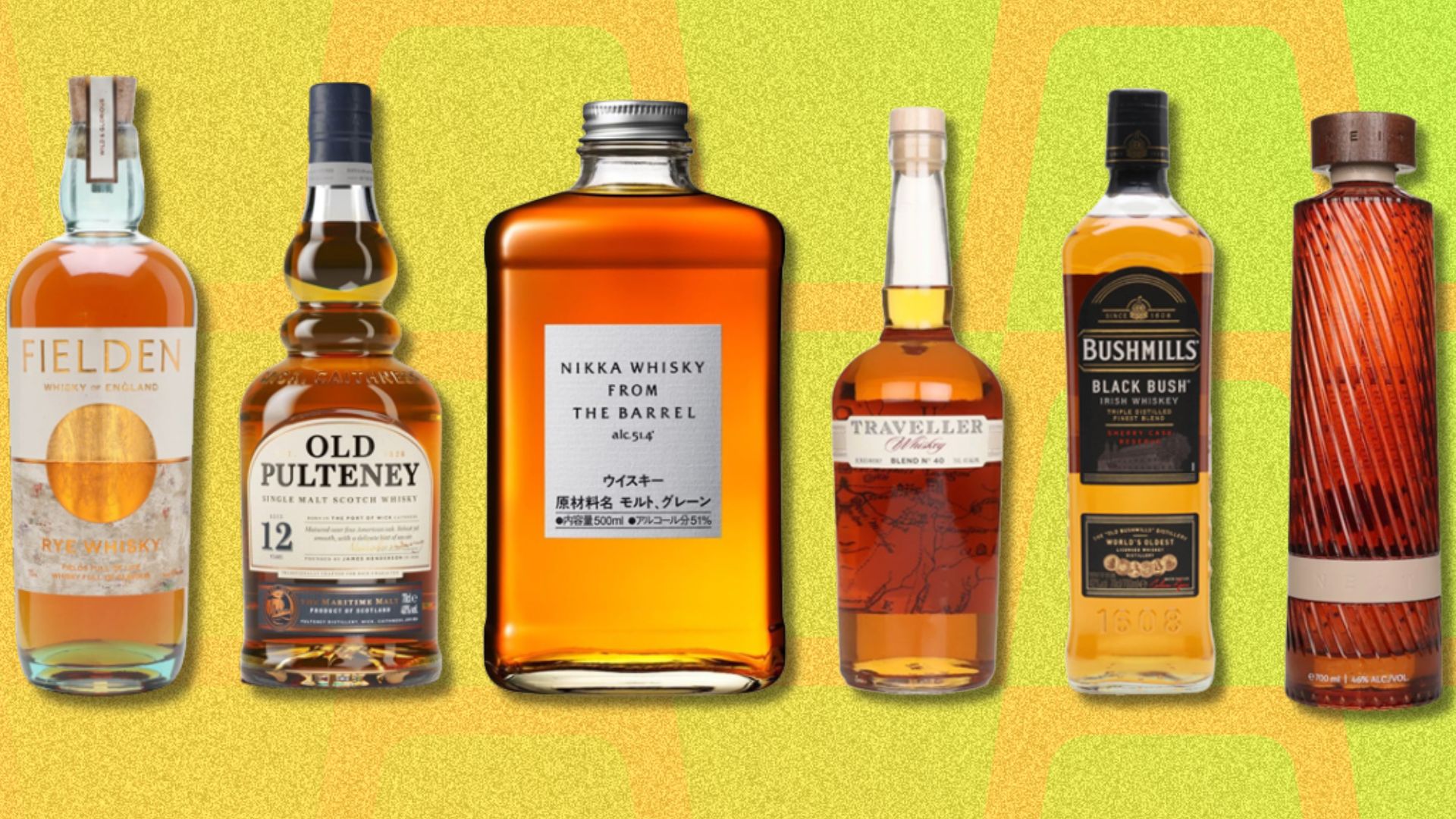 A selection of whiskies from around the world