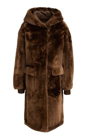 Shearling Hooded Coat