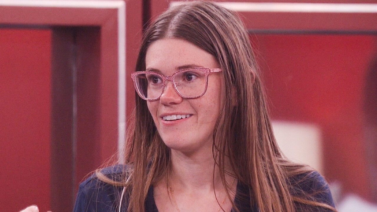 Kelley smiling in the BB house