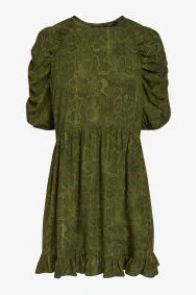 Khaki Green Ruched Sleeve Midi Dress, Was £30, Now £12.50 | Next