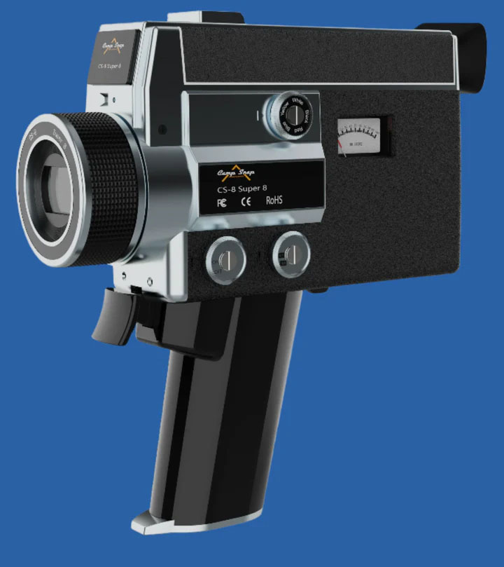 The Camp Snap CS8 on a blue background