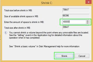 Amount to Shrink