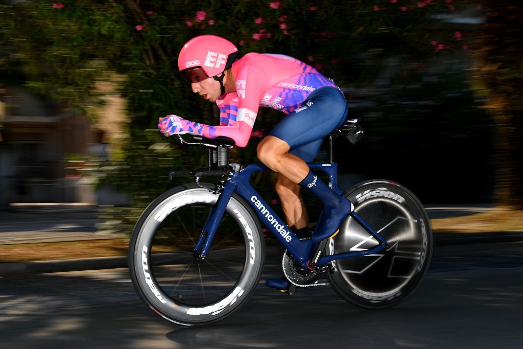 SAN BENEDETTO DEL TRONTO ITALY SEPTEMBER 14 Michael Woods of Canada and Team EF Pro Cycling during the 55th TirrenoAdriatico 2020 Stage 8 a 101km Individual Time Trial in San Benedetto del Tronto ITT TirrenAdriatico on September 14 2020 in San Benedetto del Tronto Italy Photo by Justin SetterfieldGetty Images