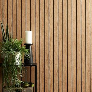 Dunelm Wooden Slat Panel Wallpaper