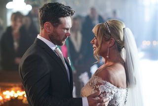 Keanu Taylor and Sharon Watts on their wedding day