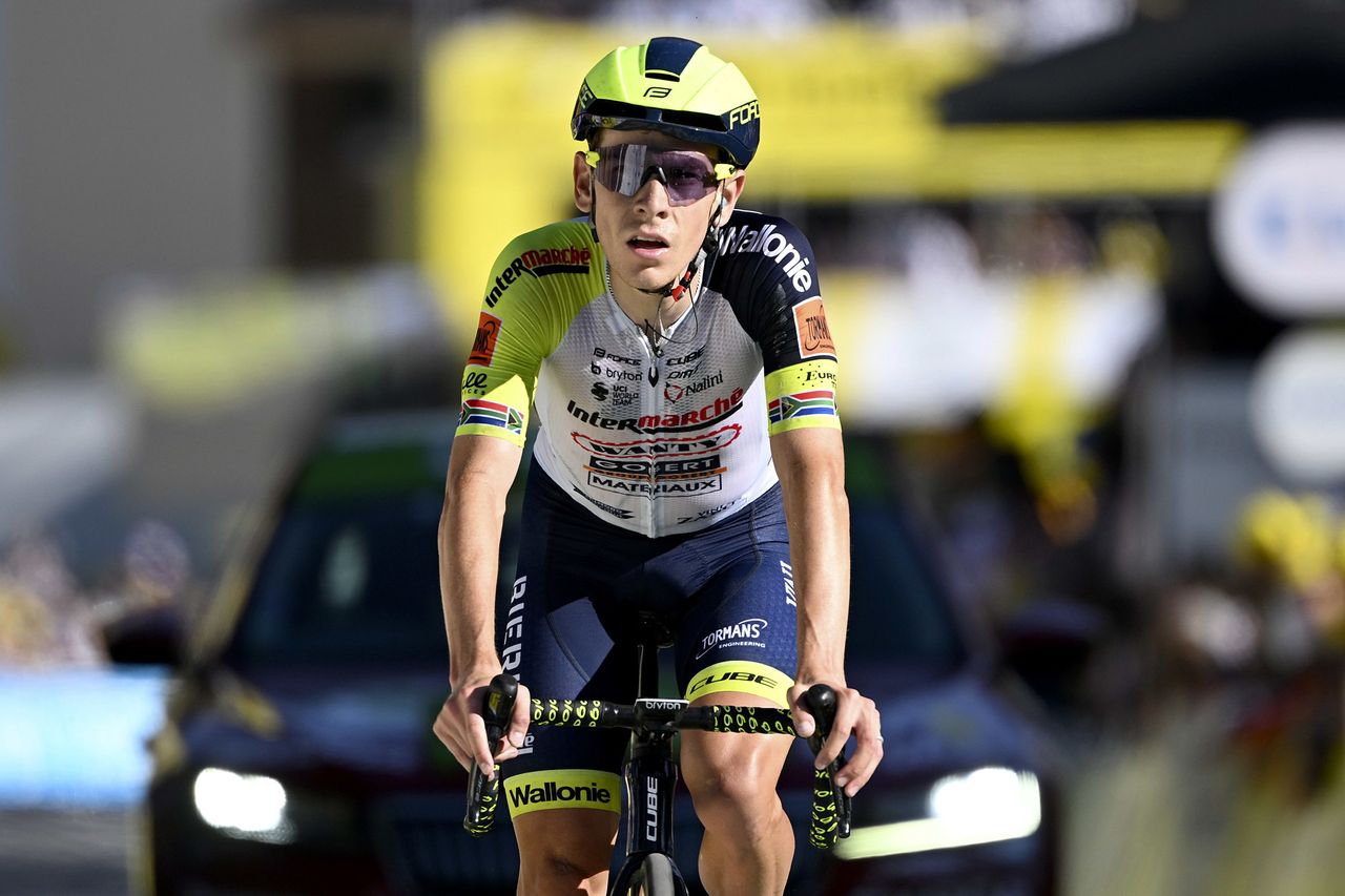 Tour de France 2022 - 109th Edition - 12th stage Briancon - L'Alpe d'Huez 166 km - 14/07/2022 - Louis Meintjes (RSA - Intermarch&Atilde;&copy; - Wanty - Gobert Mat&Atilde;&copy;riaux) - photo Nico Vereecken/PN/SprintCyclingAgency&Acirc;&copy;2022