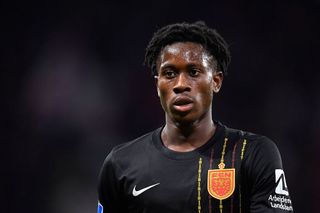 FC Nordsjaelland Maho Yepie Dorgeles Guy-Mario Bocha in action during the UEFA Europa Conference League Third Qualifying Round First Leg match between FCSB and FC Nordsjaelland at Ghencea Stadium, in Bucharest, Romania on August 10, 2023.