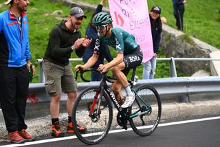 Jai Hindley on stage 20 of the 2022 Giro
