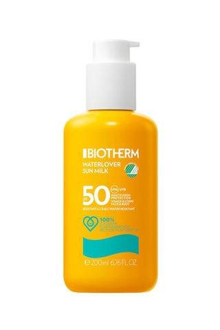 Biotherm sunscreen bottle on a white background