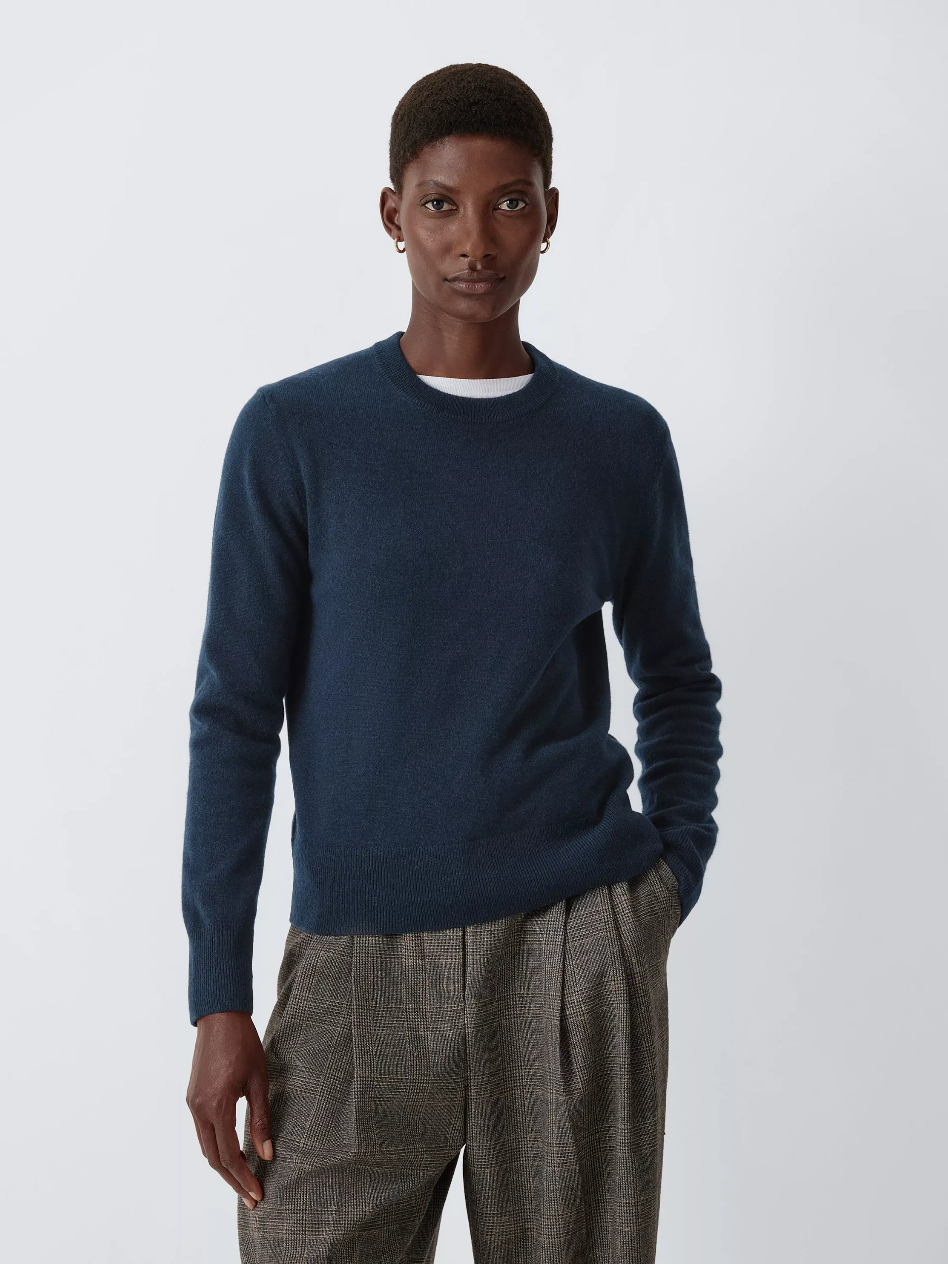 John Lewis Cashmere Crew Neck Jumper, Black