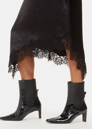 Darla boots with crocodile heel