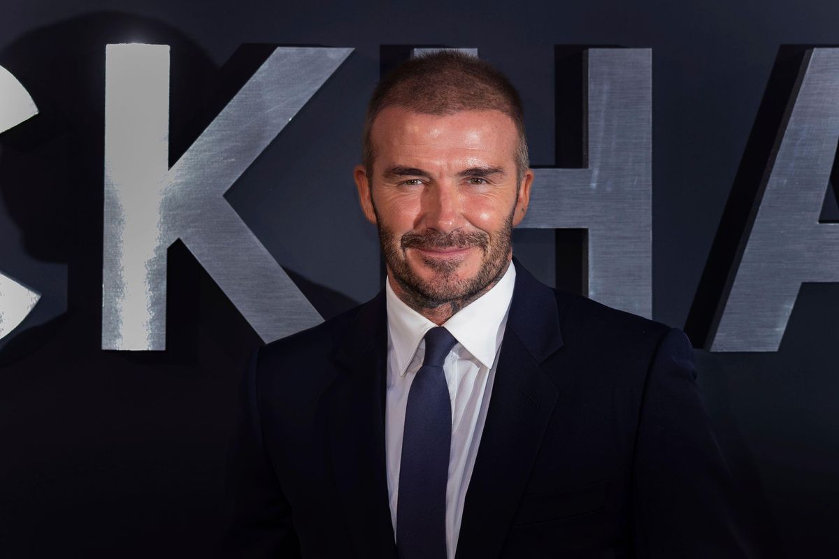 David Beckham at the premiere of his Netflix documentary series in London, October 2023