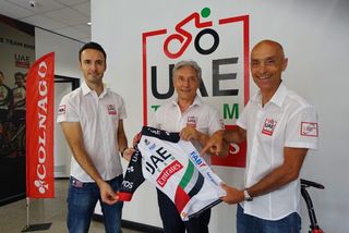 The new UAE Team Emirates jersey with the FAB logo