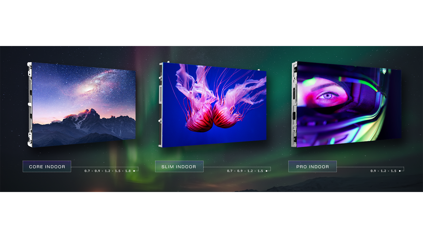 New CORE, SLIM, and PRO indoor LED solutions provide customized options for a wide range of commercial and experiential environments.