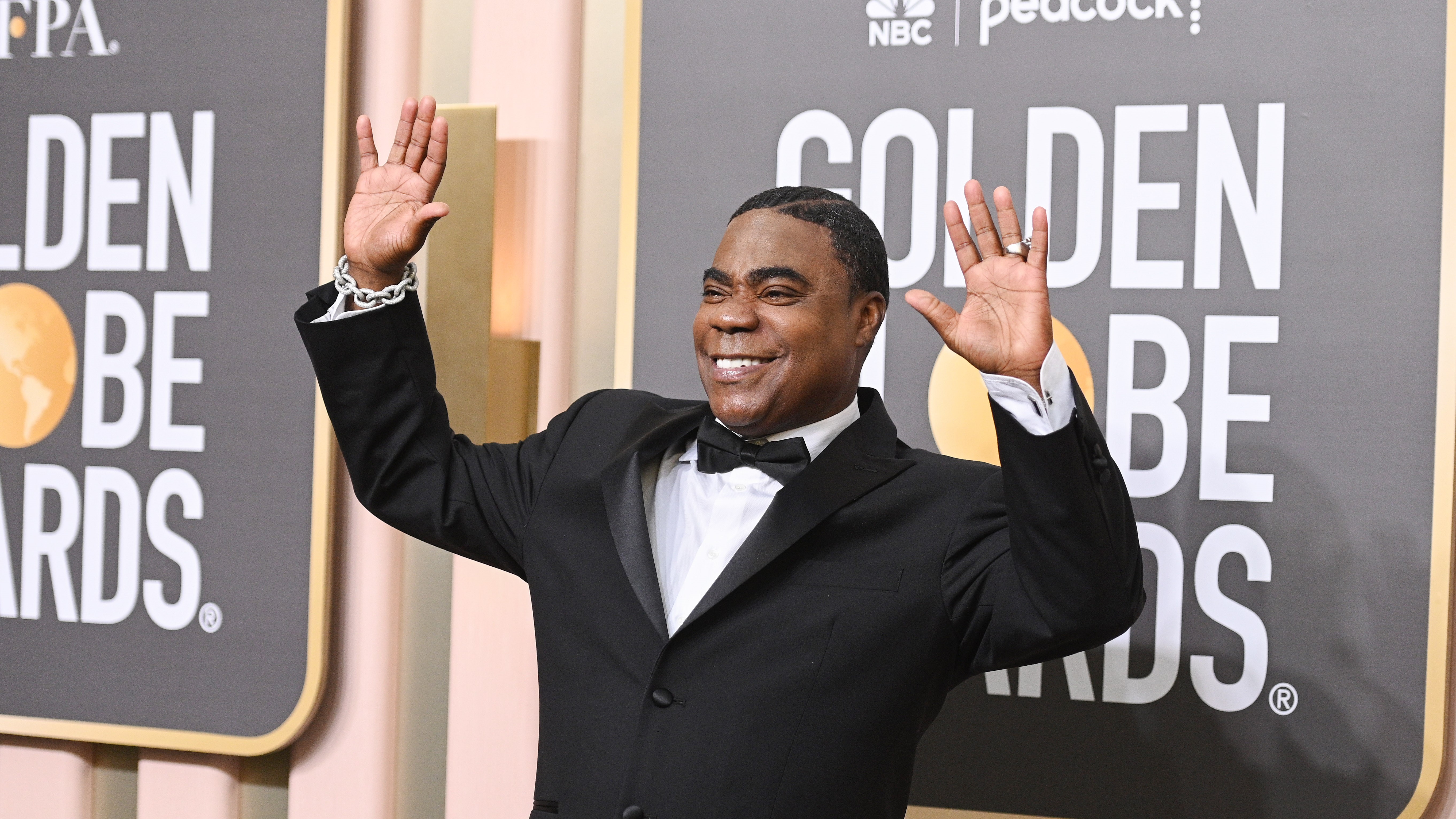 Tracy Morgan on the Golden Globes red carpet