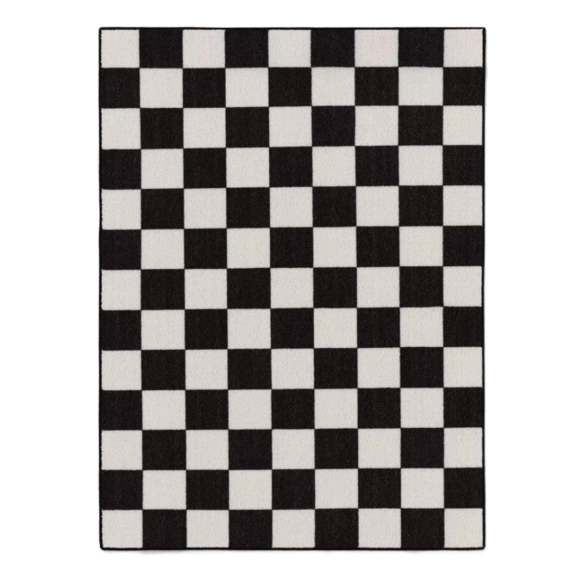 Karpet kotak-kotak hitam dan putih