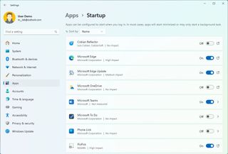 Startup updated UI