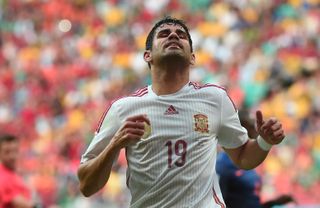 Diego Costa in action for Spain against the Netherlands at the 2014 World Cup.