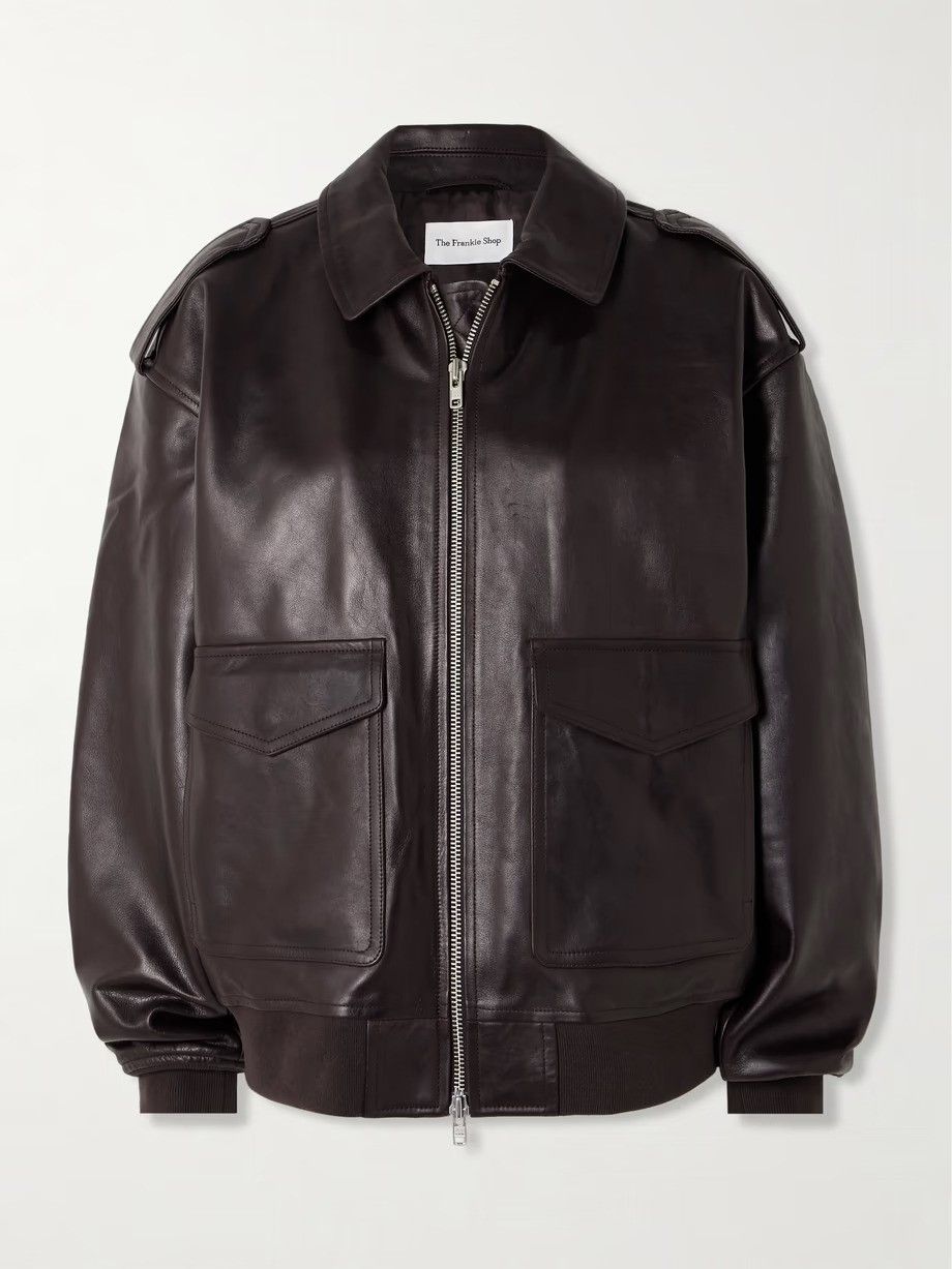 The Frankie Shop, Viper Oversized Leather Jacket