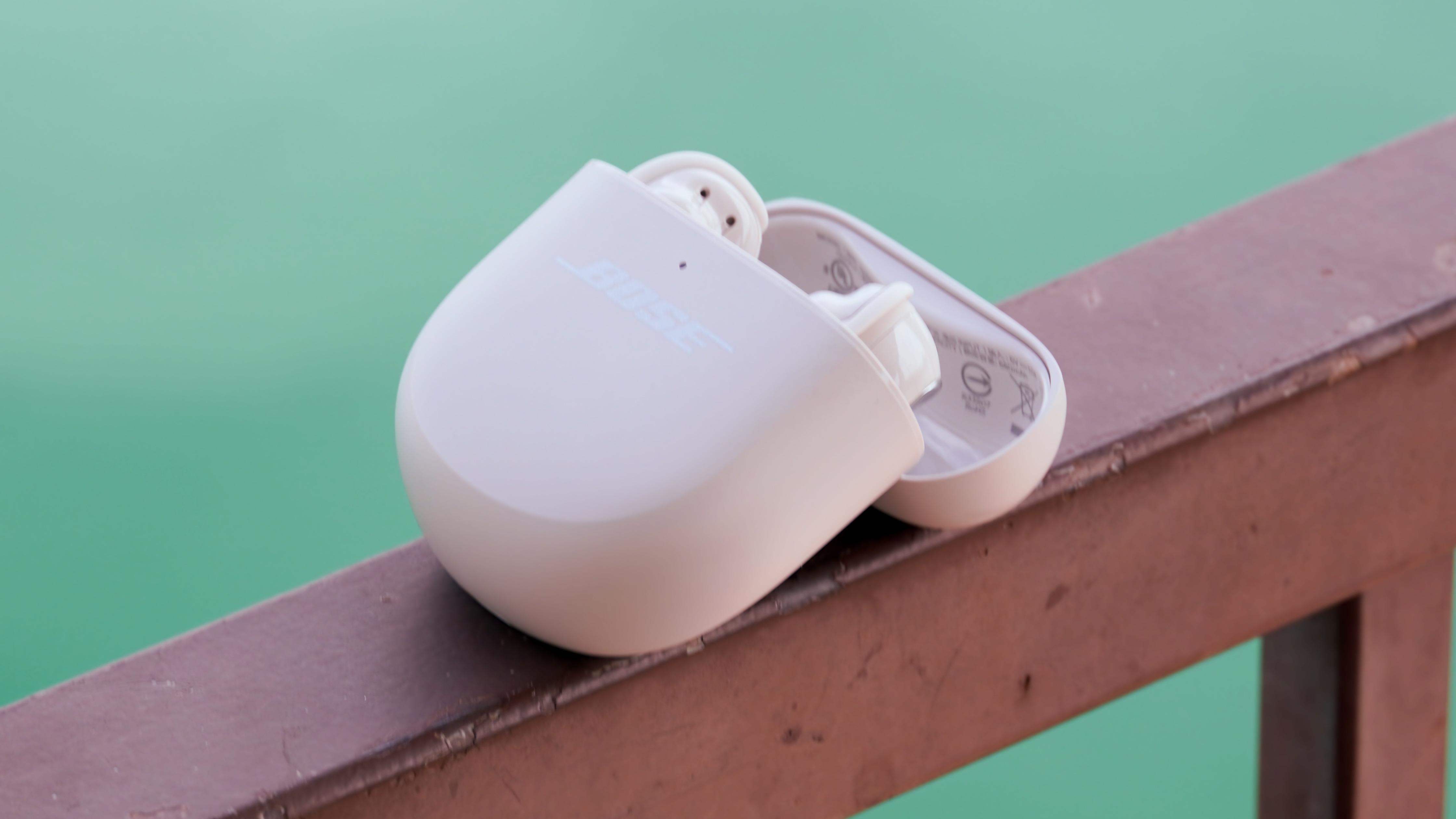 The Bose QuietComfort Ultra Gen 2 earbuds with their case opened.