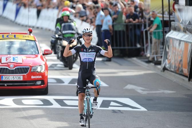 Tony Martin (Omega Pharma-Quickstep) gets his first road stage win in the Tour de France in true time trialist style