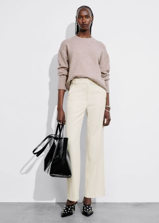 Wide Press-Crease Trousers