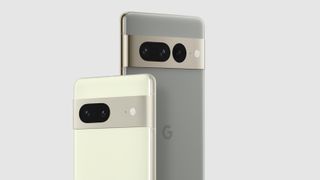 The backs of the Pixel 7 and the Pixel 7 Pro