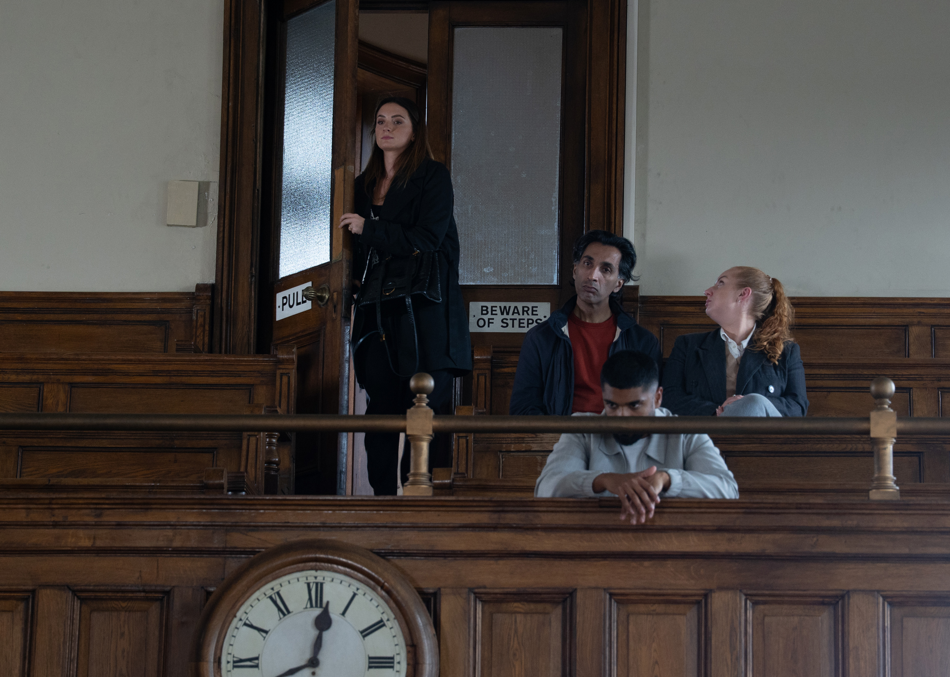 Gabby arrives in court